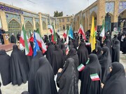 تصاویر/اجتماع حوزه خواهران در بیعت با رهبری