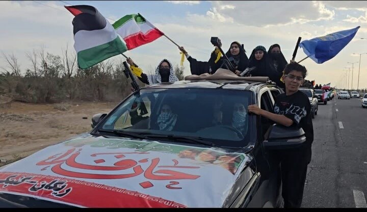 رزمایش خودرویی بانوان جانفدا شهرستان ریگان